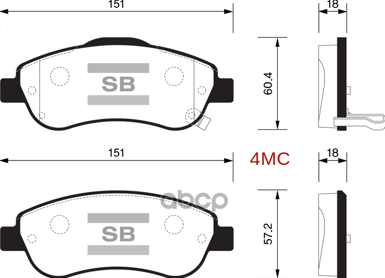 Колодки передние SANGSIN BRAKE SP1567